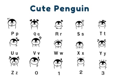 Cute Penguin by Nun Sukhwan — Dingbats Font — thumbnail 3