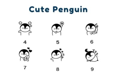 Cute Penguin by Nun Sukhwan — Dingbats Font — thumbnail 4