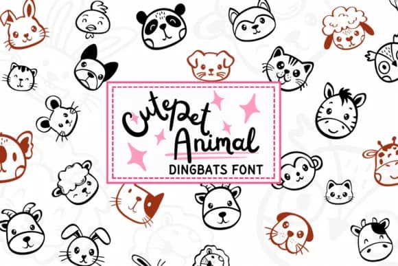 Cute Pet Animal by PraewDesigns — Dingbats Font