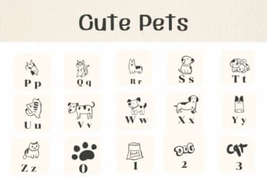 Cute Pets by Ketsarin — Dingbats Font — thumbnail 3