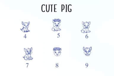 Cute Pig by Nongyao — Dingbats Font — thumbnail 4