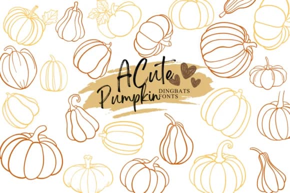 Cute Pumpkin by Suphitchaya — Dingbats Font