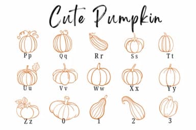 Cute Pumpkin by Suphitchaya — Dingbats Font — thumbnail 3