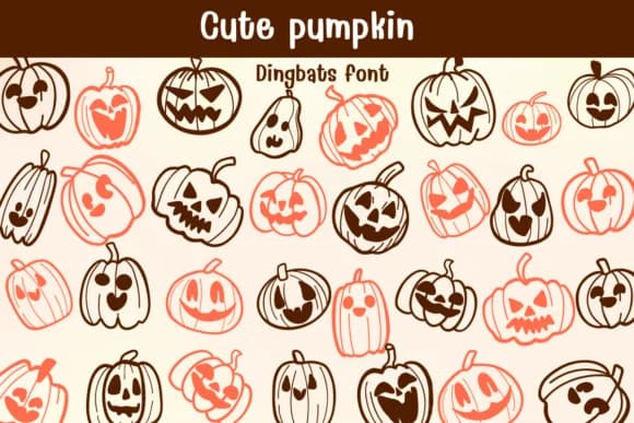 Cute Pumpkin by Sontaya — Dingbats Font