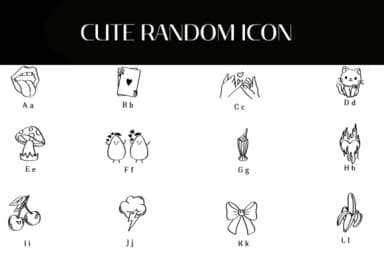 Cute Random Icons by Heartcraft Atelier — Dingbats Font — thumbnail 2