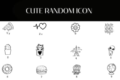 Cute Random Icons by Heartcraft Atelier — Dingbats Font — thumbnail 4