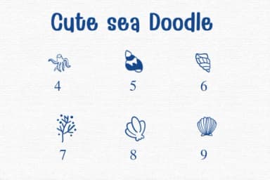 Cute Sea Doodle by Sontaya — Dingbats Font — thumbnail 4