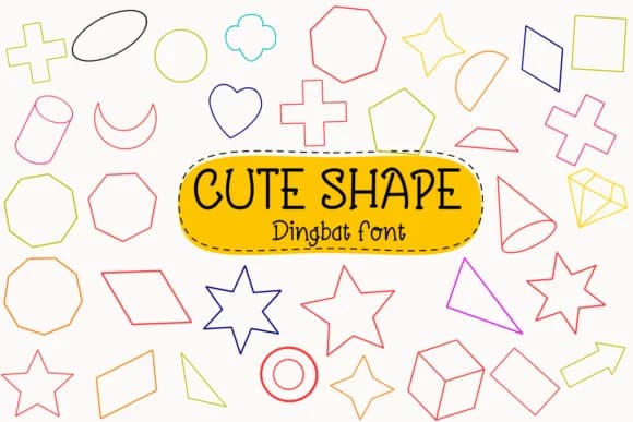 Cute Shape by Petal Pixels — Dingbats Font
