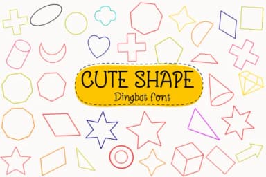 Cute Shape by Petal Pixels — Dingbats Font — thumbnail 1