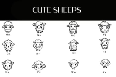 Cute Sheeps by Heartcraft Atelier — Dingbats Font — thumbnail 3