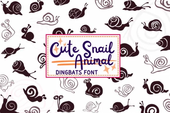 Cute Snail Animal by PraewDesigns — Dingbats Font