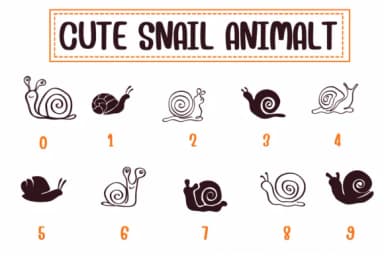 Cute Snail Animal by PraewDesigns — Dingbats Font — thumbnail 4