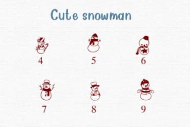 Cute Snowman by Nongyao — Dingbats Font — thumbnail 4