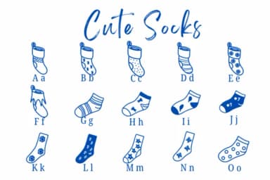 Cute Socks by Suphitchaya — Dingbats Font — thumbnail 2