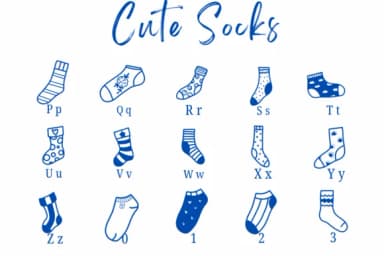 Cute Socks by Suphitchaya — Dingbats Font — thumbnail 3