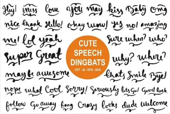 Cute Speech by edywiyonopp — Dingbats Font