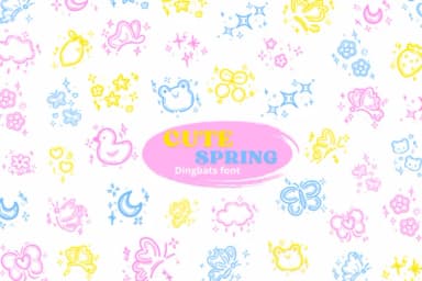 Cute Spring by Suphitchaya — Dingbats Font — thumbnail 1