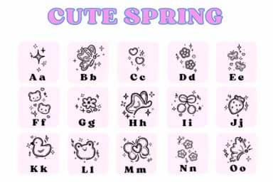 Cute Spring by Suphitchaya — Dingbats Font — thumbnail 2