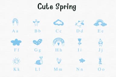 Cute Spring by Nongyao — Dingbats Font — thumbnail 2