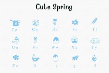 Cute Spring by Nongyao — Dingbats Font — thumbnail 3