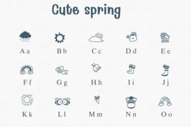 Cute Spring by Sontaya — Dingbats Font — thumbnail 2
