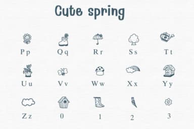 Cute Spring by Sontaya — Dingbats Font — thumbnail 3