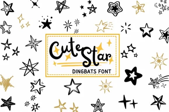 Cute Star by PraewDesigns — Dingbats Font
