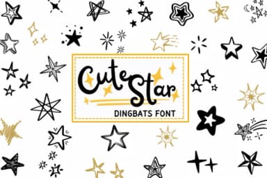 Cute Star by PraewDesigns — Dingbats Font — thumbnail 1