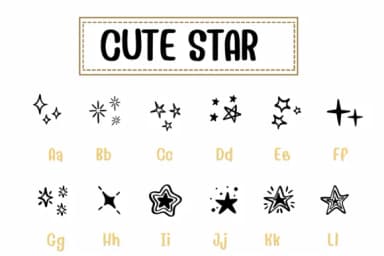 Cute Star by PraewDesigns — Dingbats Font — thumbnail 2