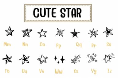 Cute Star by PraewDesigns — Dingbats Font — thumbnail 3
