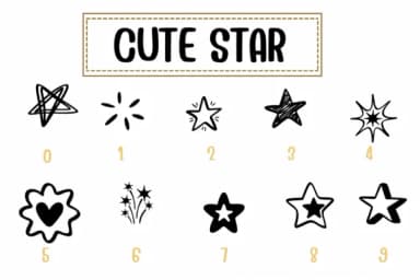 Cute Star by PraewDesigns — Dingbats Font — thumbnail 4