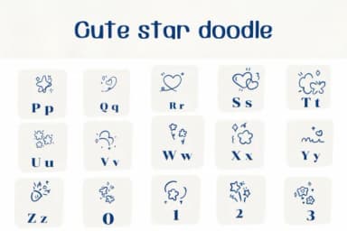 Cute Star Doodle by Ketsarin — Dingbats Font — thumbnail 3