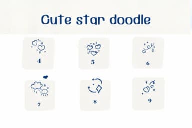 Cute Star Doodle by Ketsarin — Dingbats Font — thumbnail 4