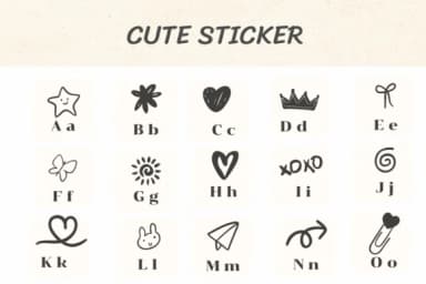 Cute Sticker by Ketsarin — Dingbats Font — thumbnail 2