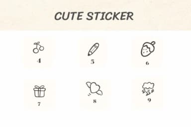 Cute Sticker by Ketsarin — Dingbats Font — thumbnail 4