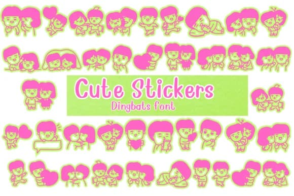 Cute Stickers by Nongyao — Dingbats Font