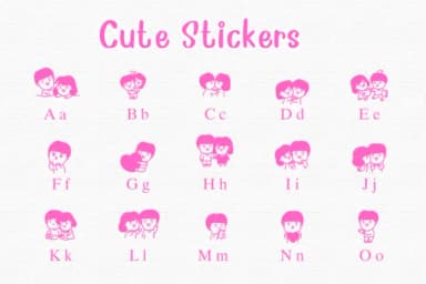 Cute Stickers by Nongyao — Dingbats Font — thumbnail 2