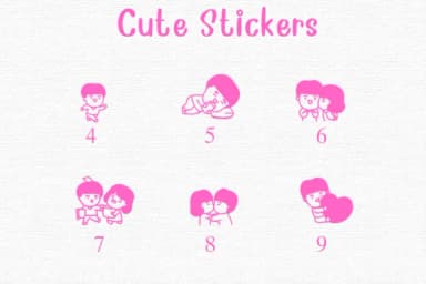 Cute Stickers by Nongyao — Dingbats Font — thumbnail 4