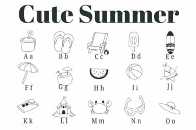 Cute Summer by Suphitchaya — Dingbats Font — thumbnail 2