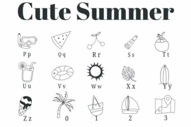 Cute Summer by Suphitchaya — Dingbats Font — thumbnail 3