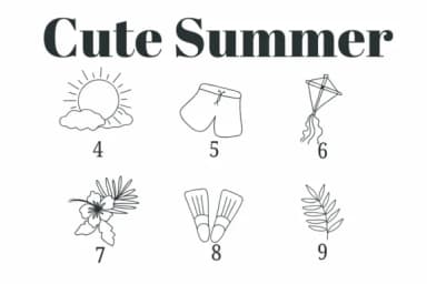 Cute Summer by Suphitchaya — Dingbats Font — thumbnail 4