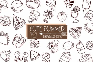 Cute Summer by Sirinart — Dingbats Font — thumbnail 1