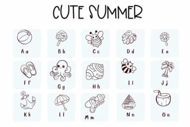 Cute Summer by Sirinart — Dingbats Font — thumbnail 2