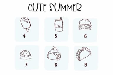 Cute Summer by Sirinart — Dingbats Font — thumbnail 4