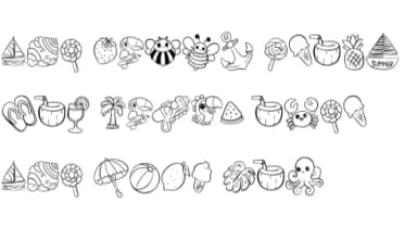Cute Summer by Sirinart — Dingbats Font — thumbnail 8
