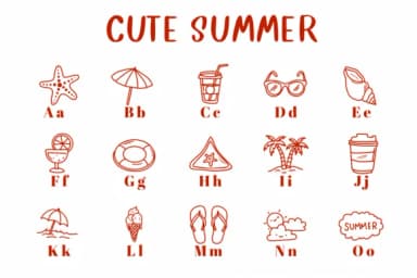 Cute Summer by CHANOK — Dingbats Font — thumbnail 2