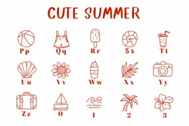 Cute Summer by CHANOK — Dingbats Font — thumbnail 3