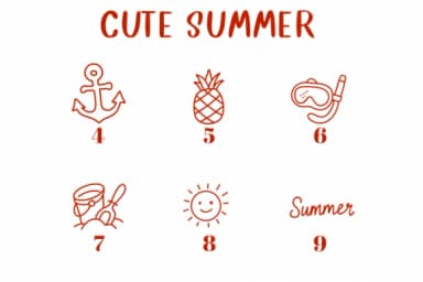 Cute Summer by CHANOK — Dingbats Font — thumbnail 4