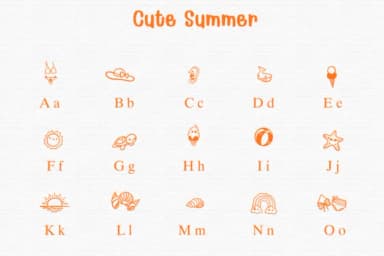 Cute Summer by Sontaya — Dingbats Font — thumbnail 2