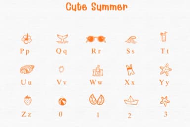Cute Summer by Sontaya — Dingbats Font — thumbnail 3